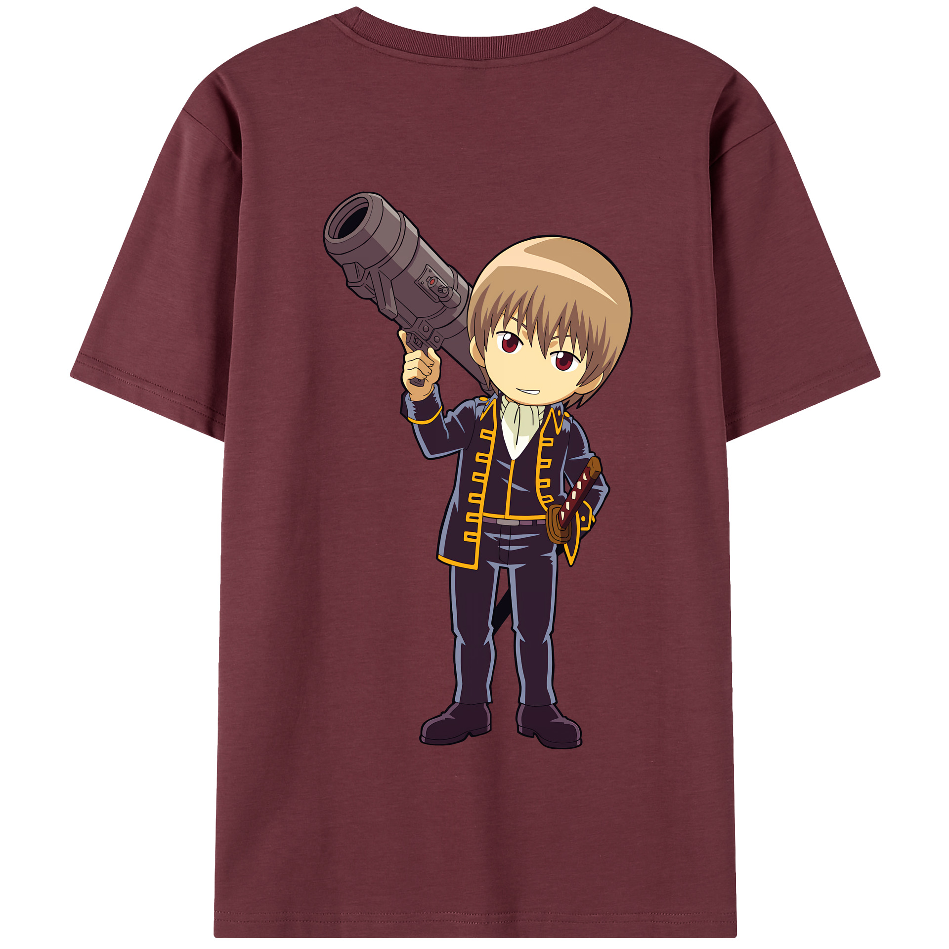 （画像用） ぎんたま 坂田銀時（さかたぎんとき） 神楽 志村新八（しむら しんぱち） GINTAMA Sakata Gintoki Kagura Shimura Shinpachi 綿100％半袖Tシャツ（背面プリント）
